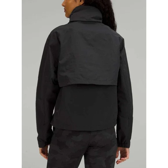 Lululemon Always Effortless Jacket Full Zip Hooded Water Repellent Black Size 10 - Picture 13 of 16